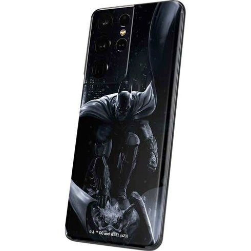 DC Comics Arkham Origins Batman In action pose Galaxy S21 Ultra 5G Skin
